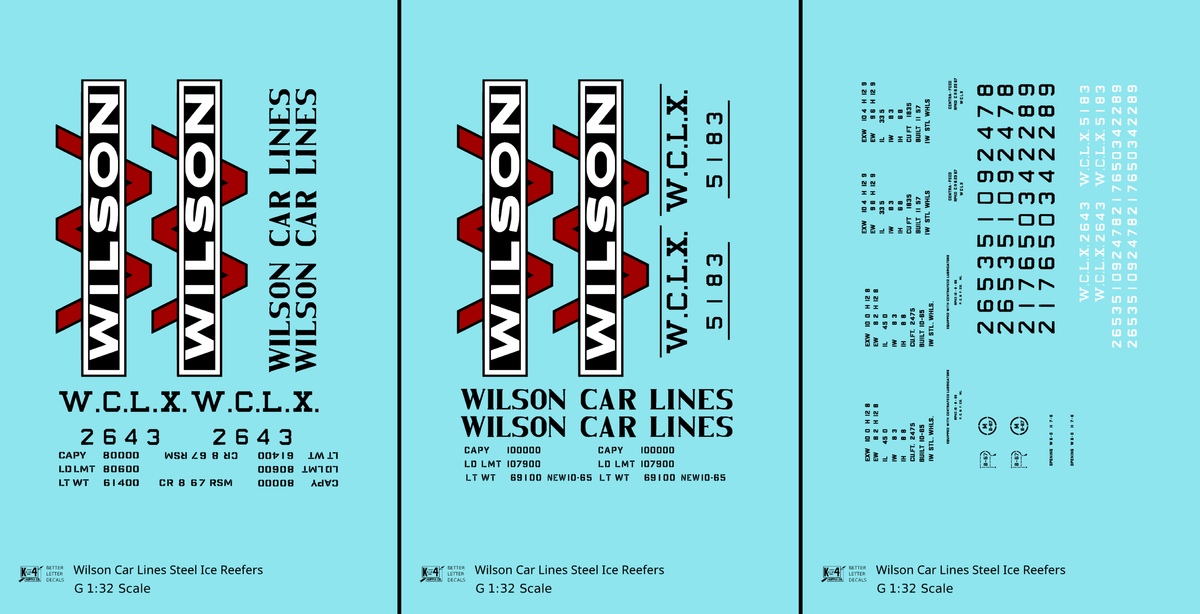 Wilson Car Lines Steel Ice Reefer Red White and Black
