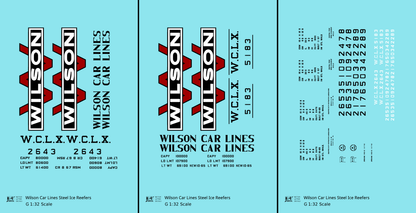 Wilson Car Lines Steel Ice Reefer Red White and Black