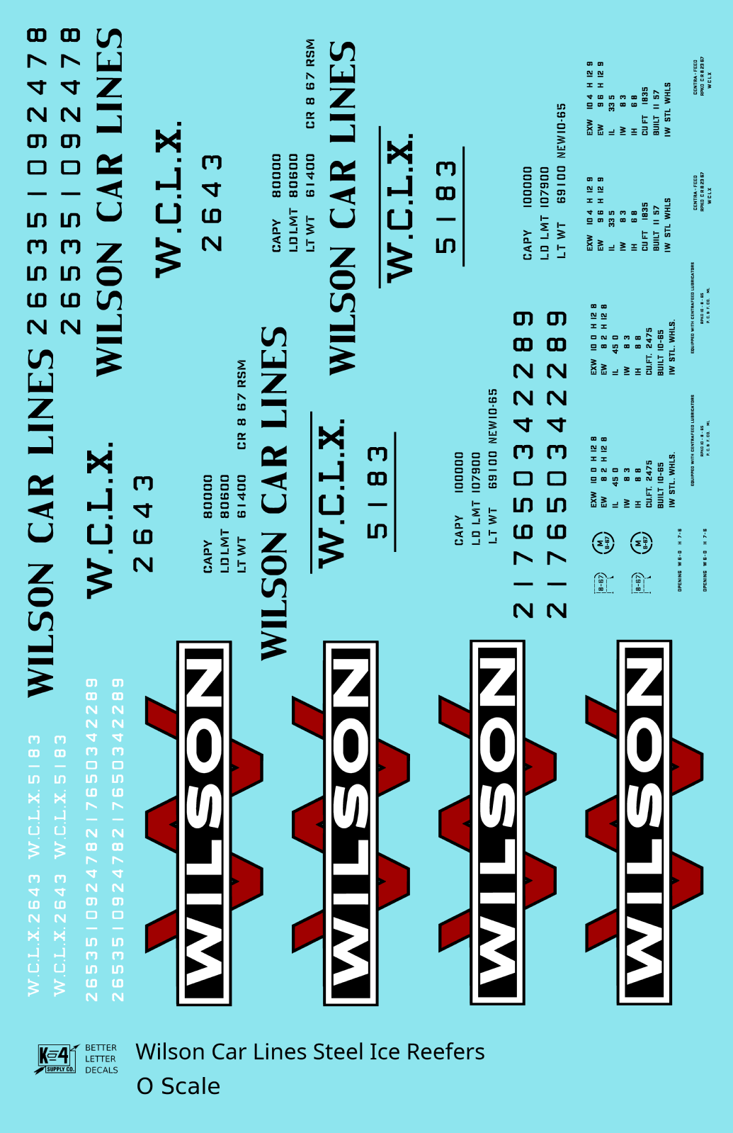 Wilson Car Lines Steel Ice Reefer Red White and Black