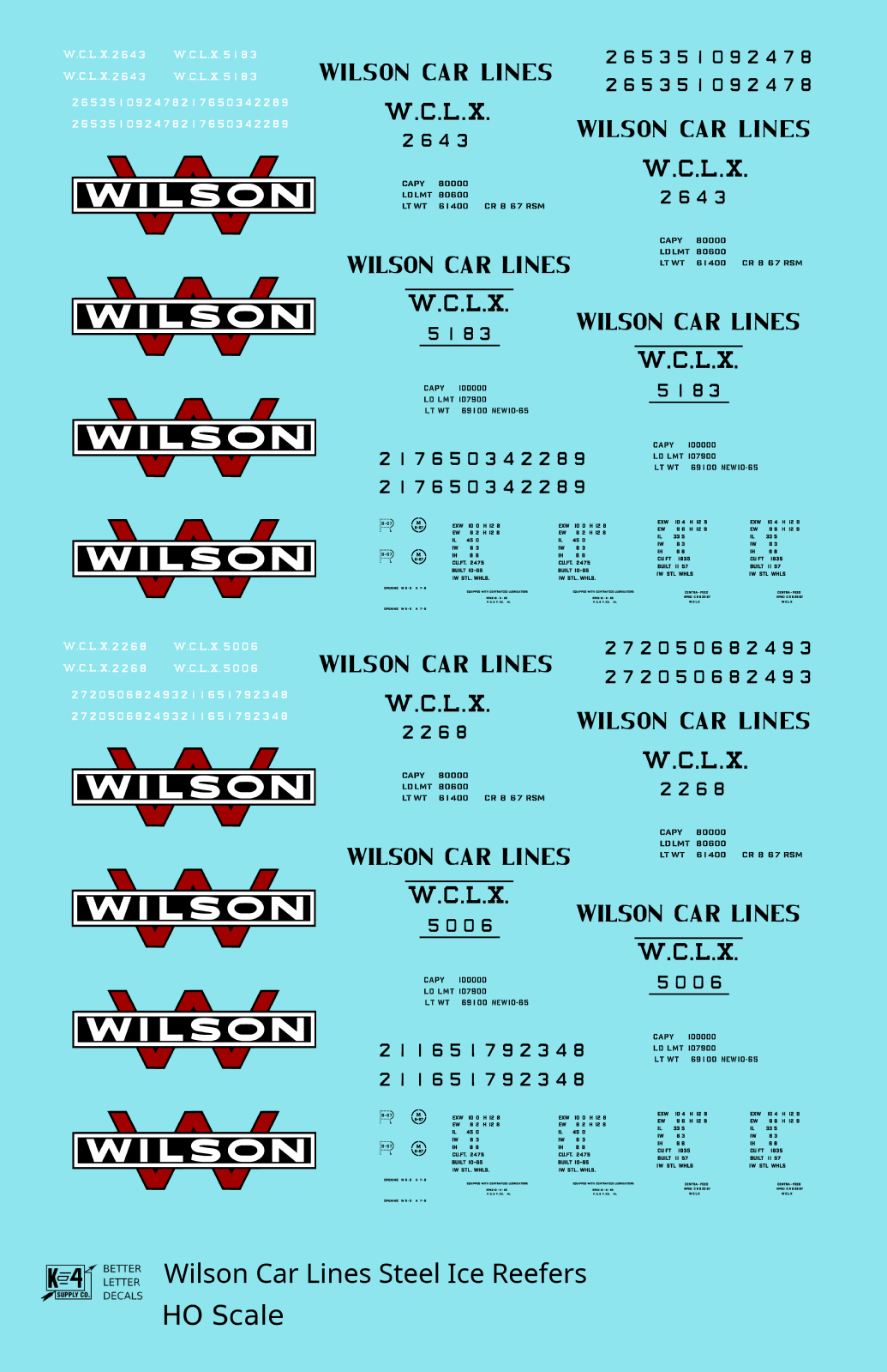 Wilson Car Lines Steel Ice Reefer Red White and Black