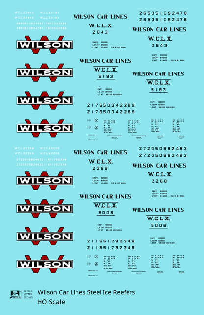 Wilson Car Lines Steel Ice Reefer Red White and Black