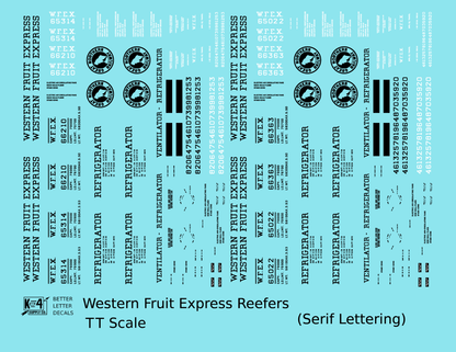Great Northern Western Fruit Express WFEX Reefer Black Serif