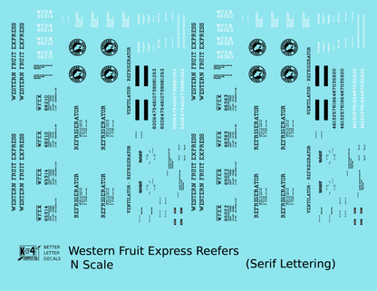 Great Northern Western Fruit Express WFEX Reefer Black Serif