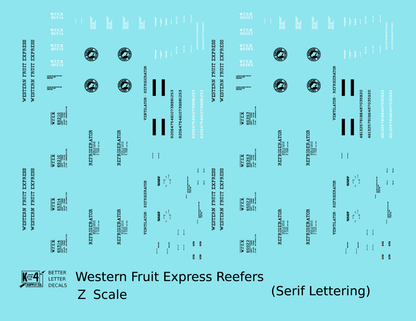 Great Northern Western Fruit Express WFEX Reefer Black Serif