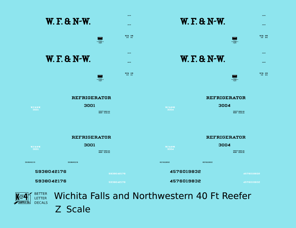 Wichita Falls & Northwestern 40 Ft Reefer Black