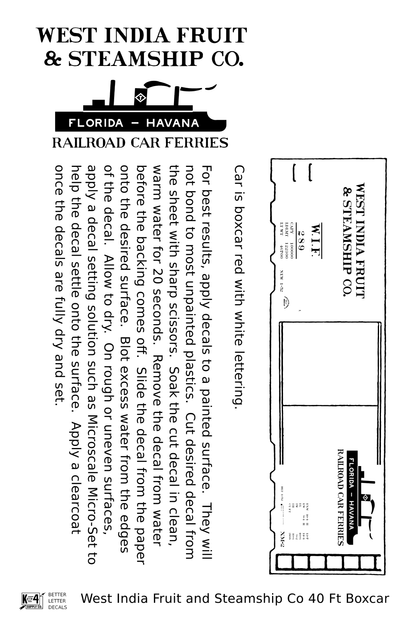 West India Fruit and Steamship 40 Ft Boxcar White