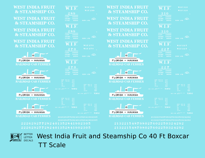 West India Fruit and Steamship 40 Ft Boxcar White