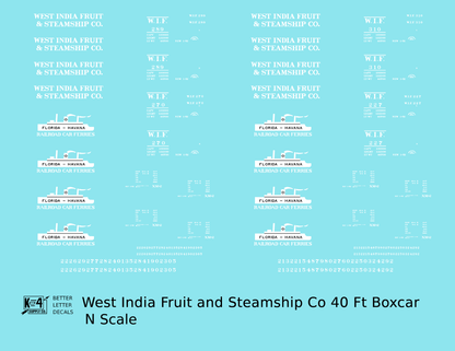 West India Fruit and Steamship 40 Ft Boxcar White