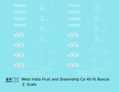 West India Fruit and Steamship 40 Ft Boxcar White