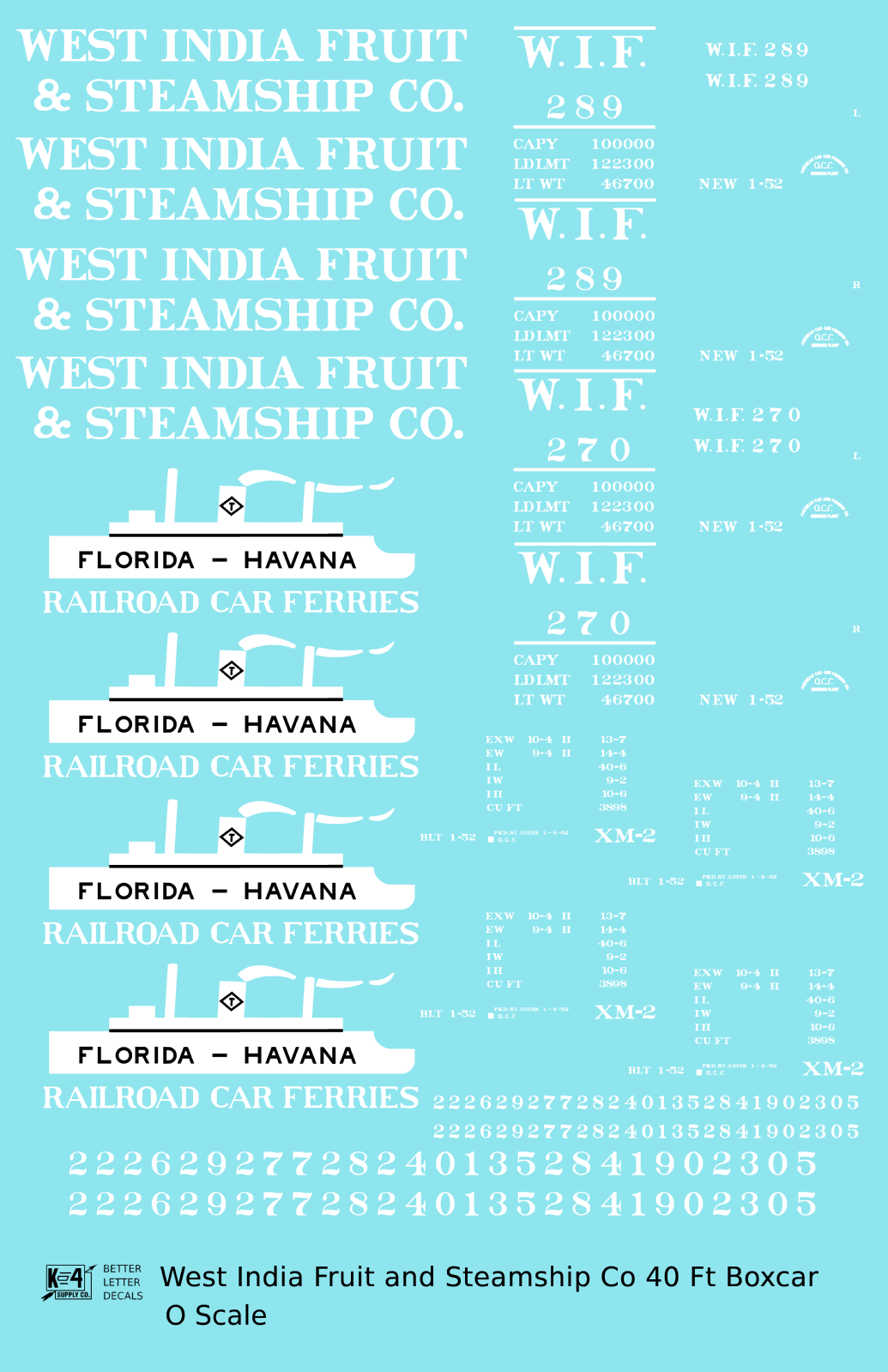 West India Fruit and Steamship 40 Ft Boxcar White