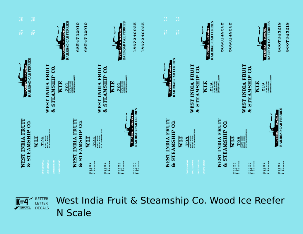 West India Fruit & Steamship Co. Wood Ice Reefer Black