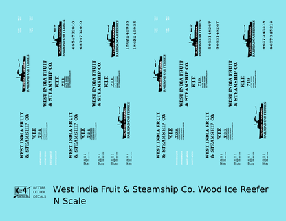 West India Fruit & Steamship Co. Wood Ice Reefer Black