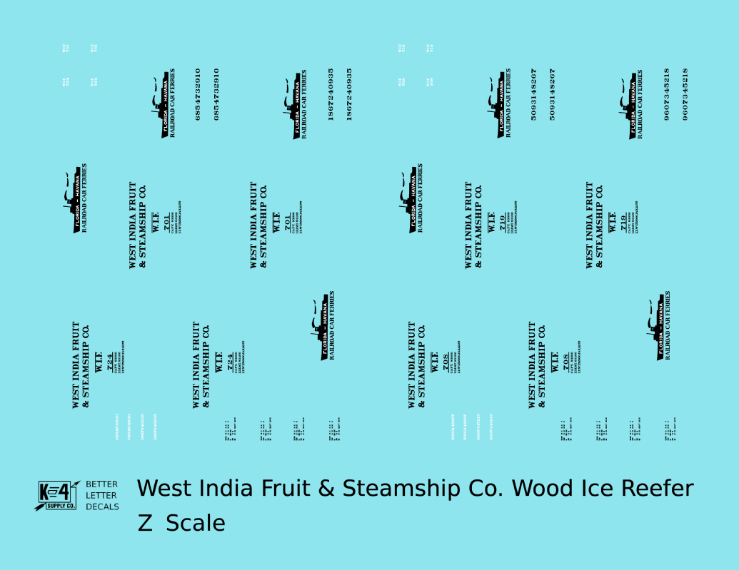 West India Fruit & Steamship Co. Wood Ice Reefer Black