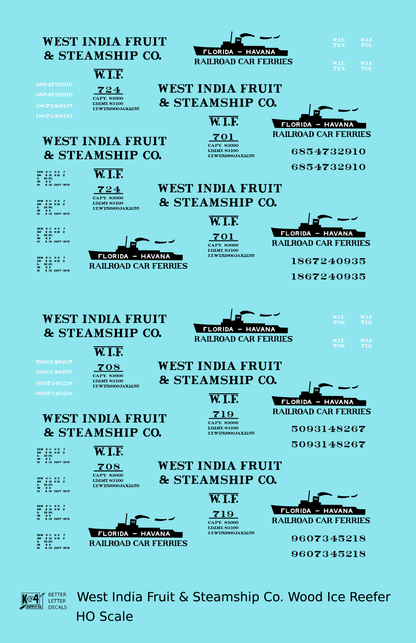West India Fruit & Steamship Co. Wood Ice Reefer Black