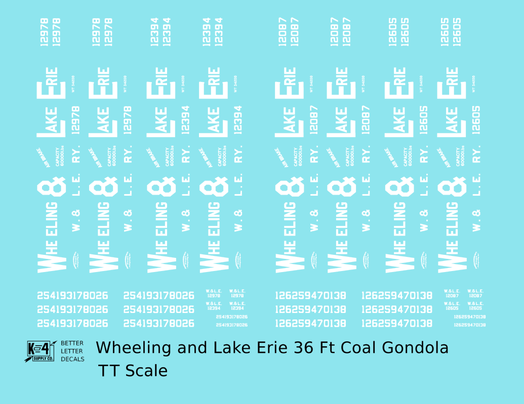 Wheeling and Lake Erie Wood Coal Gondola White