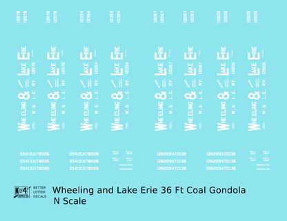 Wheeling and Lake Erie Wood Coal Gondola White