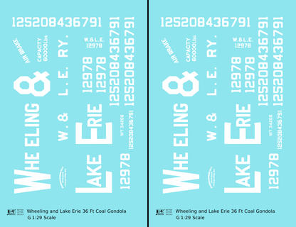 Wheeling and Lake Erie Wood Coal Gondola White