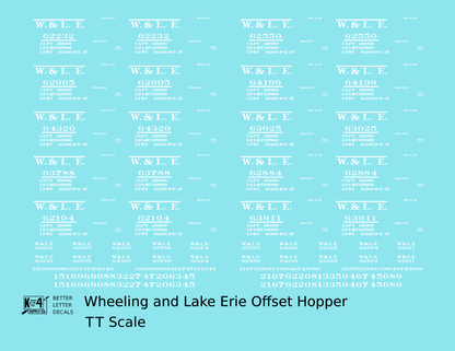 Wheeling and Lake Erie Offset Twin Hopper White