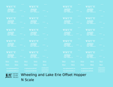 Wheeling and Lake Erie Offset Twin Hopper White