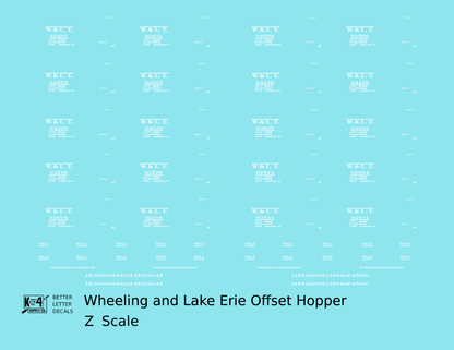 Wheeling and Lake Erie Offset Twin Hopper White