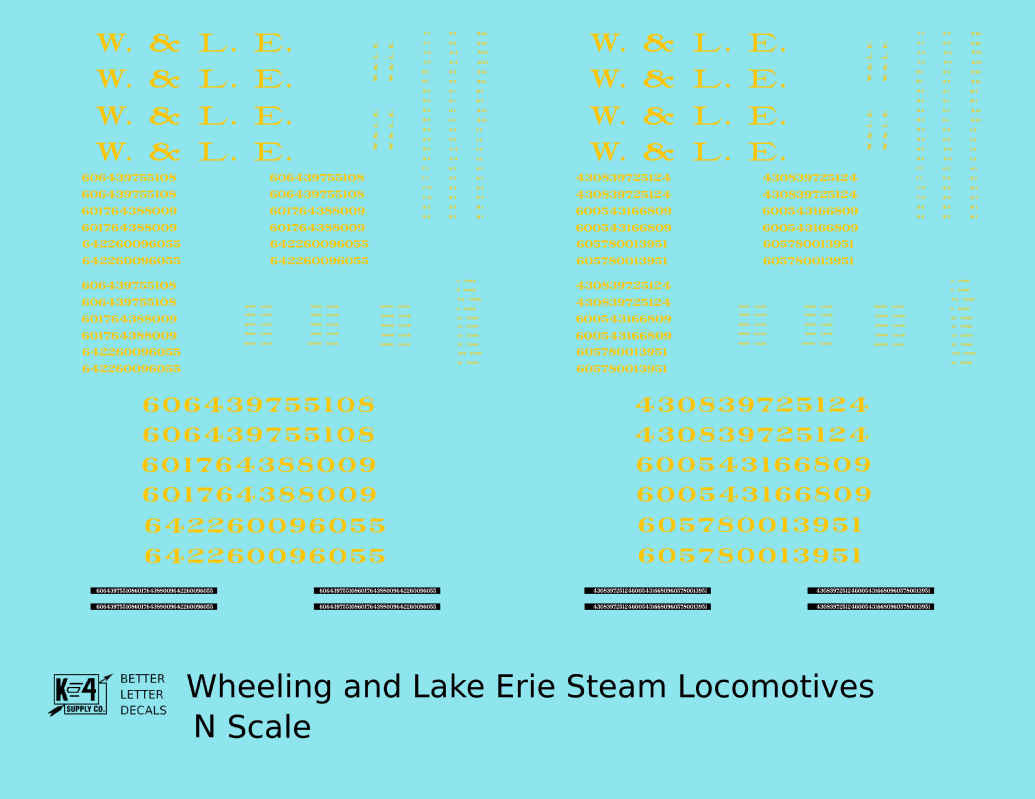 Wheeling and Lake Erie Steam Locomotive Yellow