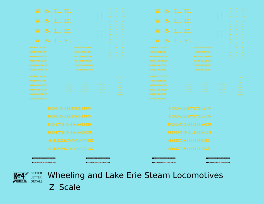 Wheeling and Lake Erie Steam Locomotive Yellow