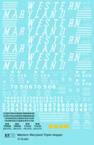 Western Maryland Triple Hopper White Speed Letter