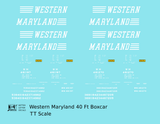 Western Maryland 40 Ft Boxcar White Speed Letter