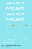 Western Maryland 40 Ft Boxcar White Speed Letter
