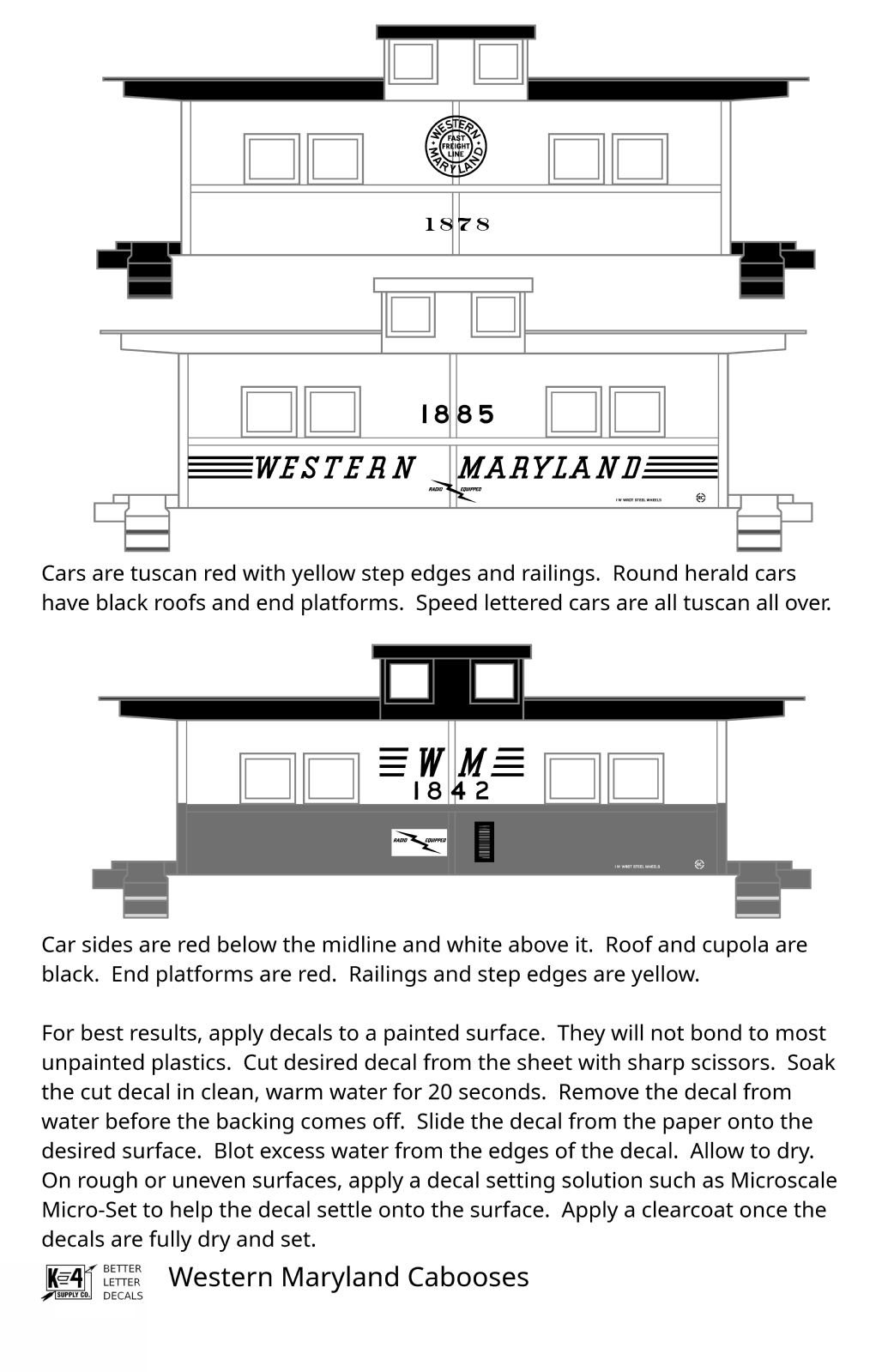 Western Maryland Caboose Black and White