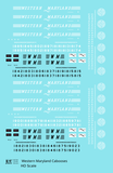 Western Maryland Caboose Black and White  - Decal - Choose Scale