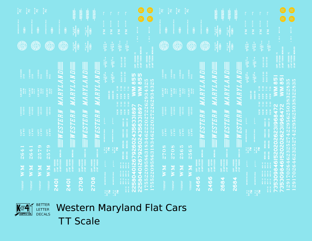 Western Maryland Flat Car White