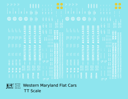 Western Maryland Flat Car White