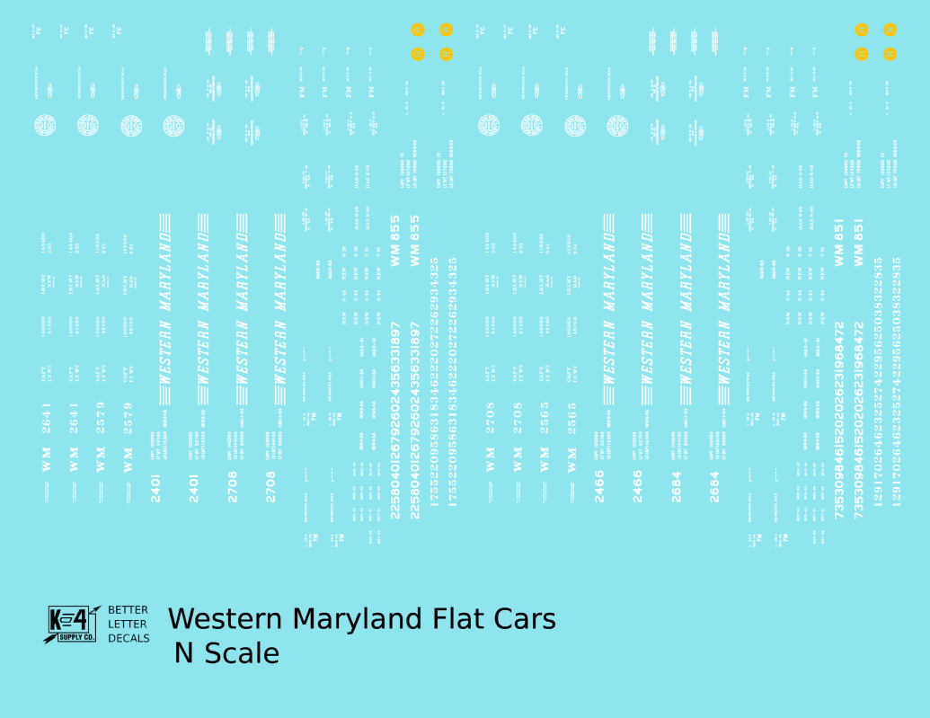 Western Maryland Flat Car White
