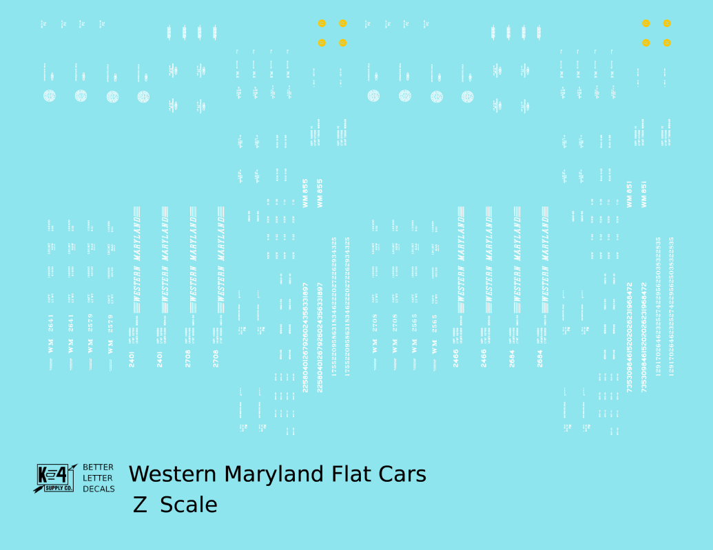 Western Maryland Flat Car White