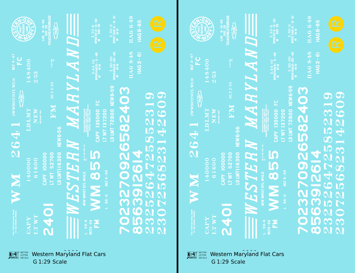Western Maryland Flat Car White