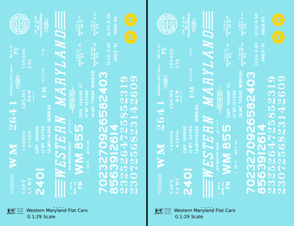 Western Maryland Flat Car White