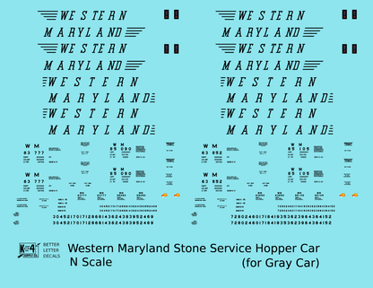 Western Maryland Gray Hopper Car Black Stone Service
