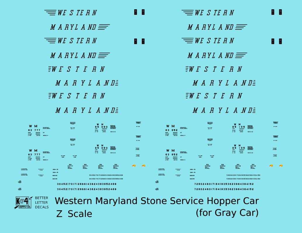 Western Maryland Gray Hopper Car Black Stone Service