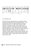 Western Maryland Twin Hopper Car White Speed Letter