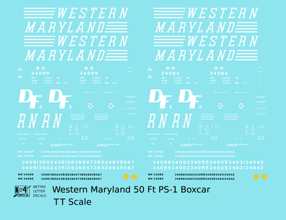 Western Maryland 50 Ft PS-1 Boxcar White