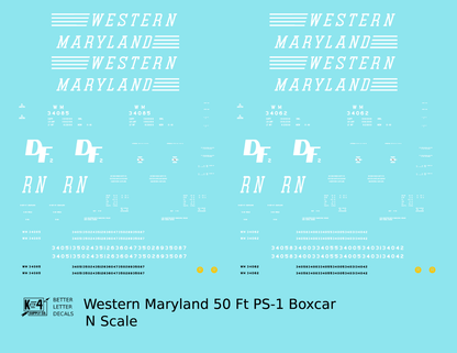 Western Maryland 50 Ft PS-1 Boxcar White
