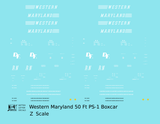 Western Maryland 50 Ft PS-1 Boxcar White