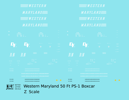 Western Maryland 50 Ft PS-1 Boxcar White