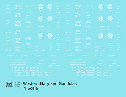Western Maryland Gondola White Round Herald