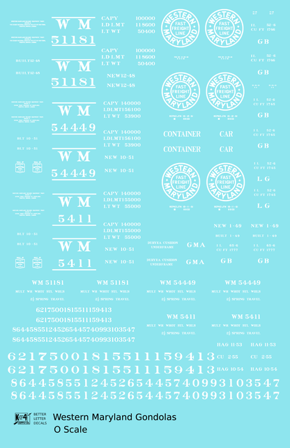Western Maryland Gondola White Round Herald