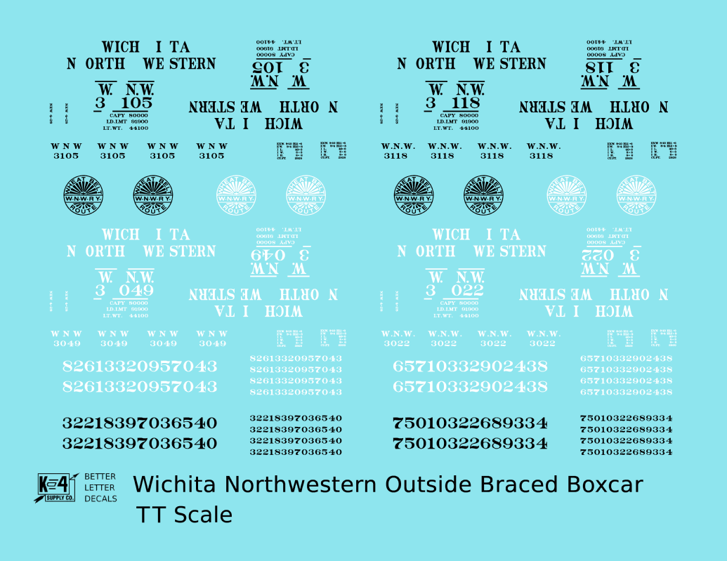 Wichita Northwestern 40 Ft Outside Braced Boxcar Black