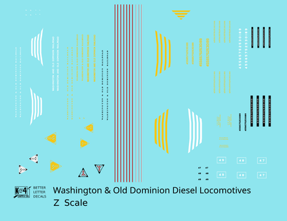 Washington and Old Dominion Diesel Locomotives and Doodlebug 