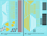 Washington and Old Dominion Diesel Locomotives and Doodlebug   - Decal - Choose Scale