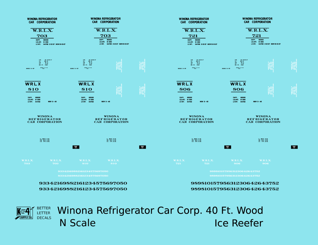 Winona Refrigerator Car Co. Wood Ice Reefer Black Warsaw Indiana